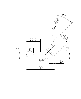 Cantoneira para Base 20 - Nacional