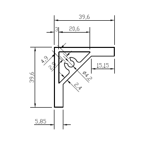 Cantoneira para Base 30