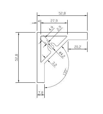 Cantoneira para Perfil Base 40 - Nacional